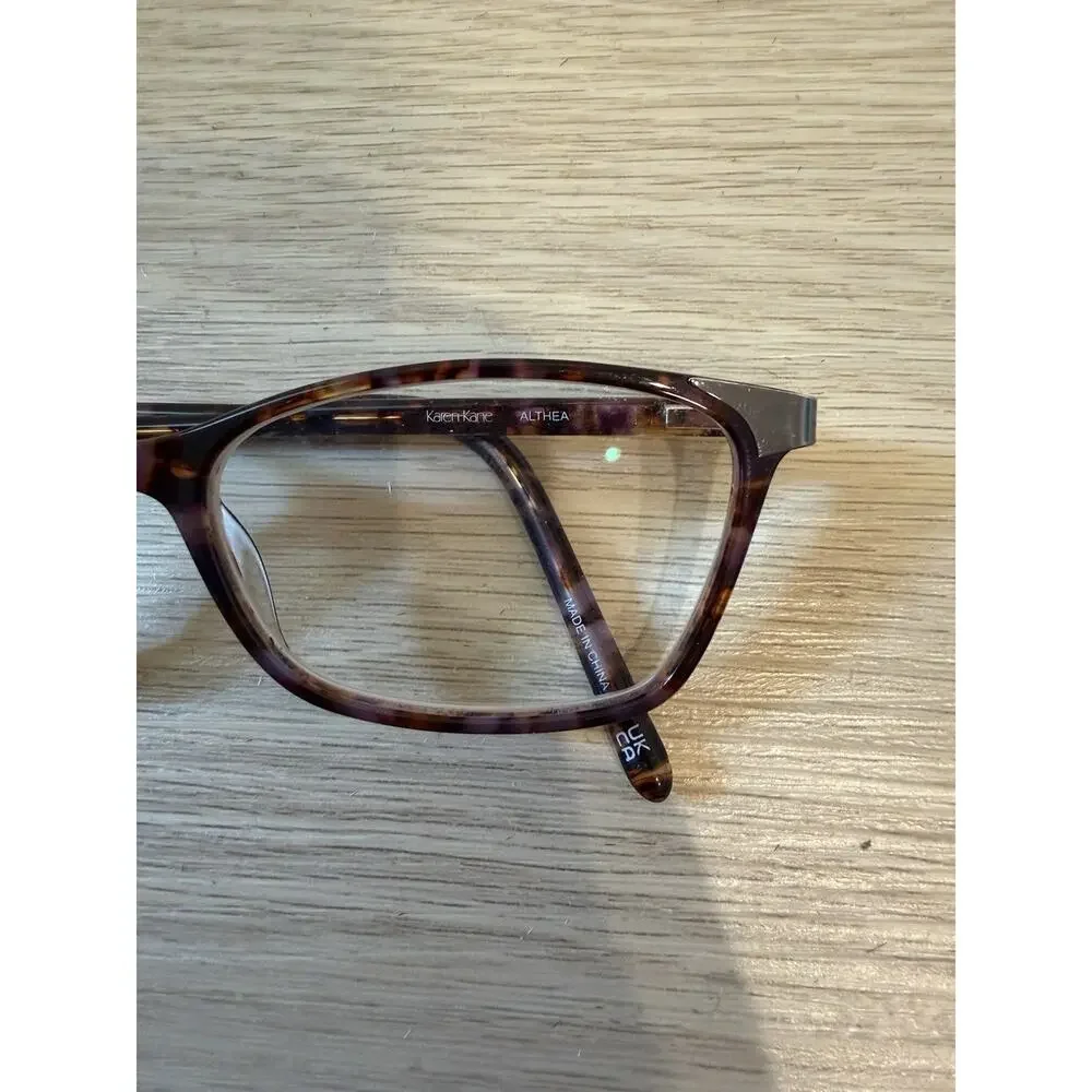 Karen Kane Eyeglasses Frames Only, ALTHEA, 52-16-140, Purple and Brown